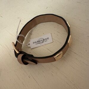 Park Lane leather and gold bracelet